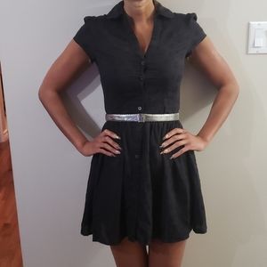 Fun, flirty black cotton dress